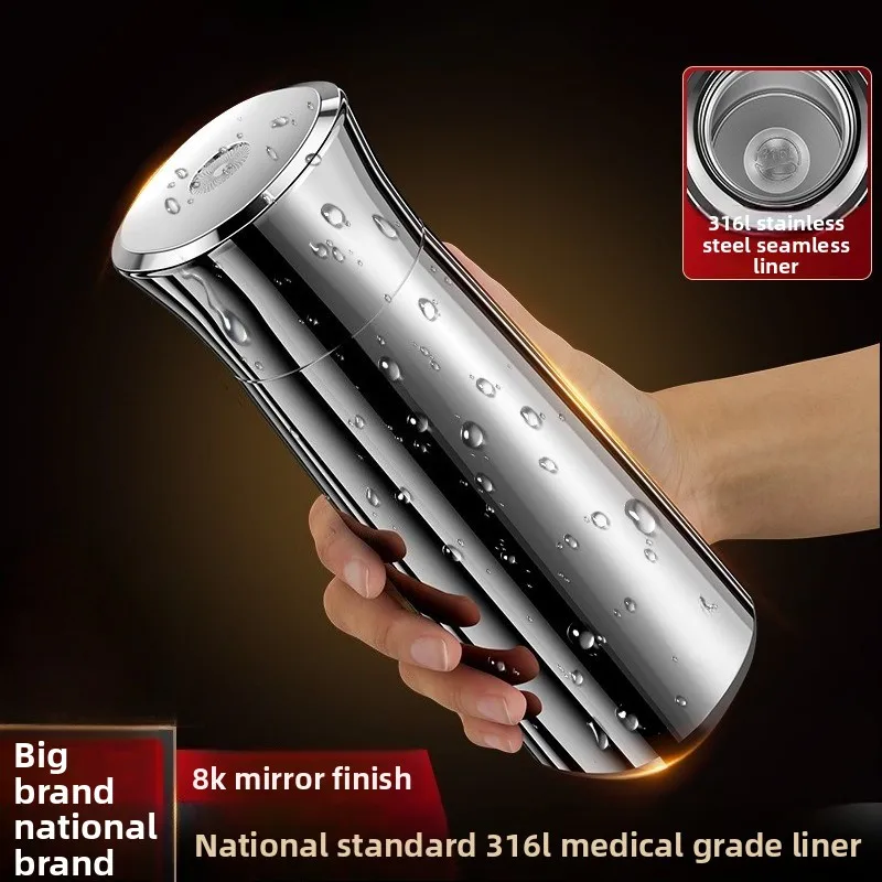All-Steel Large-Capacity Insulated Cup / Hot and Cold Water Bottle / Outdoor Sports Portable Water Cup / Drinking Kettle