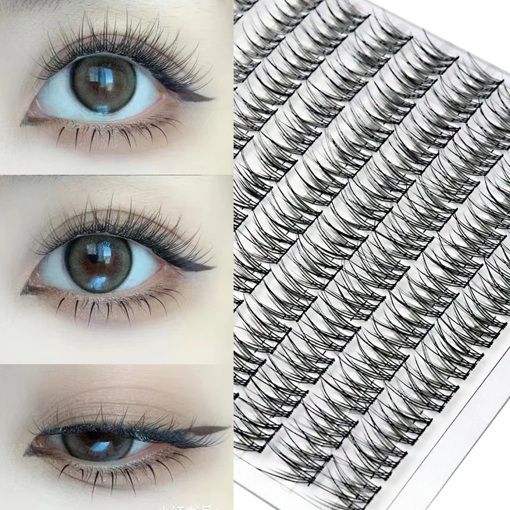 New 120 Cluster Lashes Natural Eyelash extension Mixed Tray Lashes  Natural volume Individual DIY Eyelashes Bundles Makeup Tools