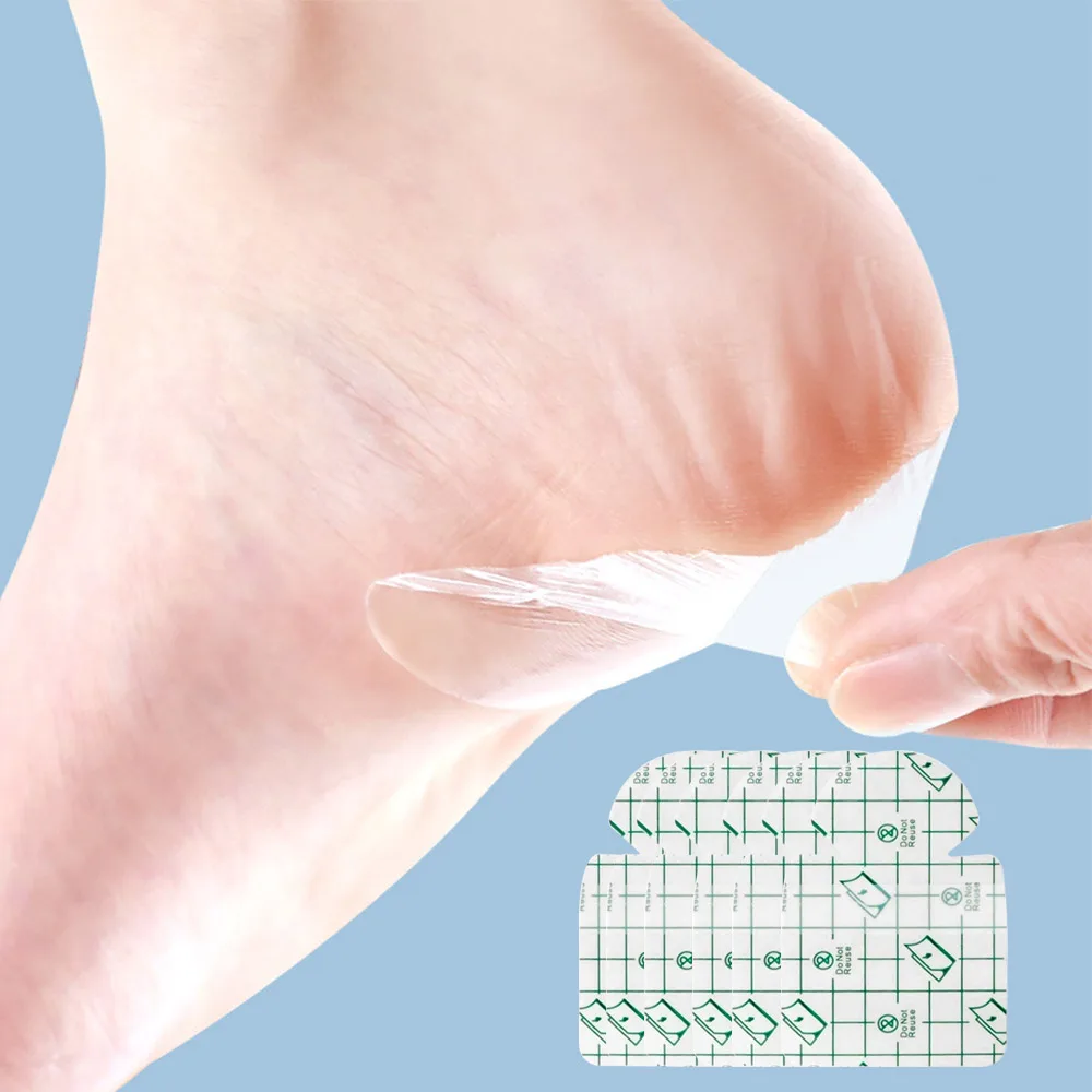 20-200 pces gel adesivo de cuidados com os pés ultra-fino protetor de filme de calcanhar anti-rachadura reparação pele seca remendo de calcanhar