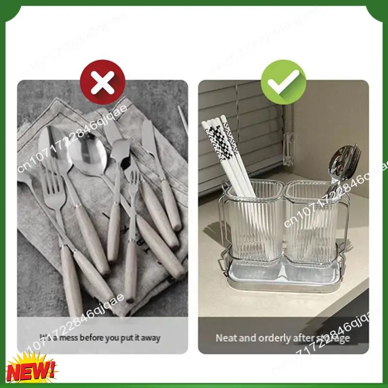 A48I B- حامل فرشاة الأسنان للحمامات، 2 كوب حامل فرشاة الأسنان مثبت على الحائط، فصل جاف ورطب، بلاستيك قابل للإزالة، متين #2