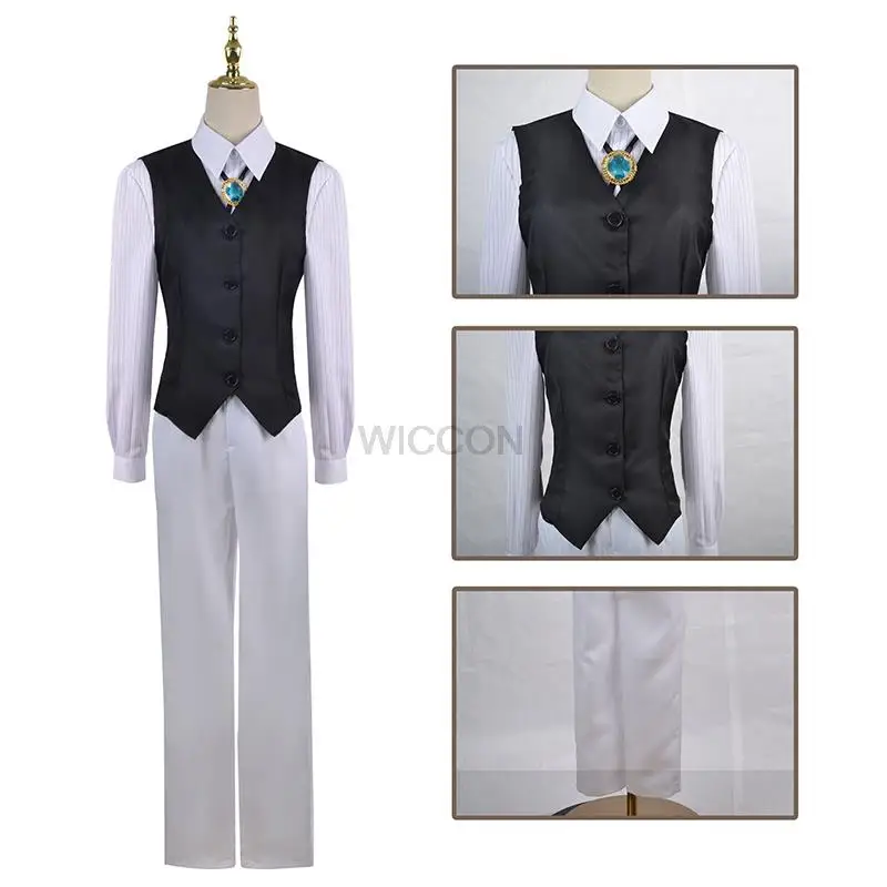 Dazai Osamu Cosplay Bungo Stray Dogs Cosplay Costume Long Jacket Coat Suit Adult Men Anime Halloween Christmas Clothing Costume