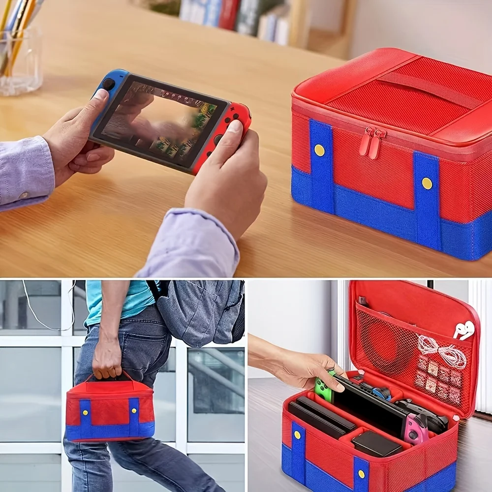 Custodia protettiva da trasporto grande per Nintendo Switch OLED Console Pro Controller Custodia da viaggio per accessori Switch