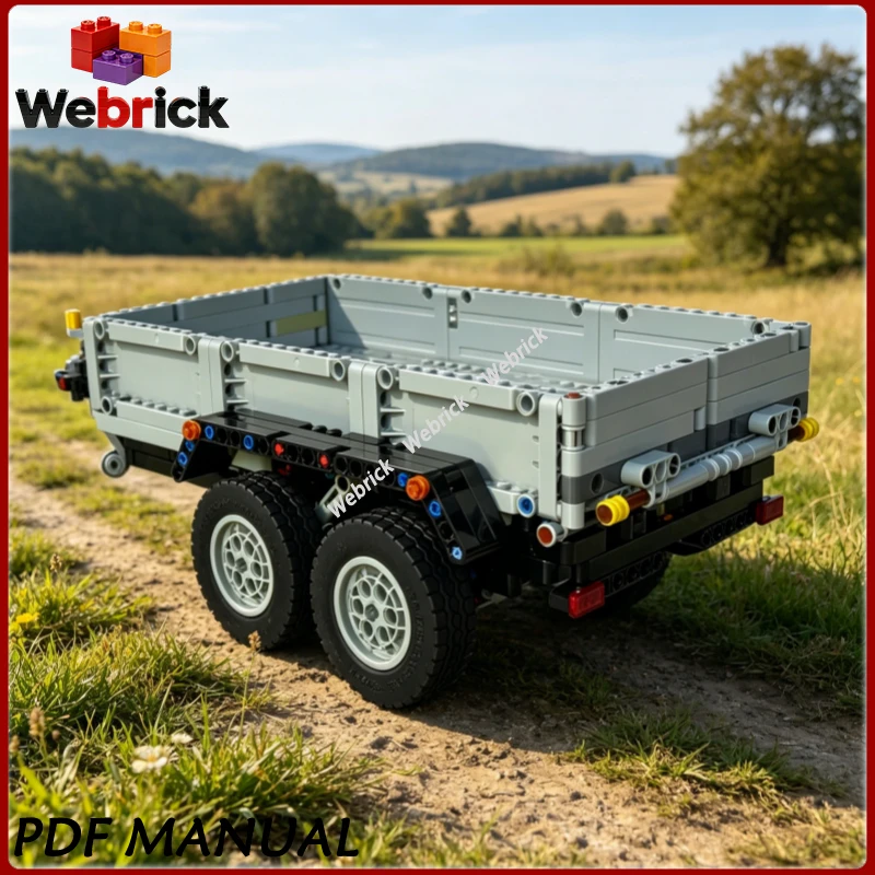 

Classic Construction Dump Trailer Building Blocks Realistic Vehicle Landscape Decorative Craft