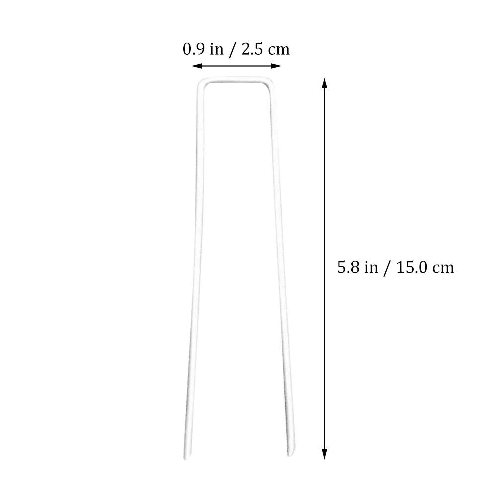

Heavy Duty Ground Pegs Q195 45 Steel L Staples Camping Tent Peg U Shaped Weed Fabric Stakes Gardening Lawn Fixer Practical