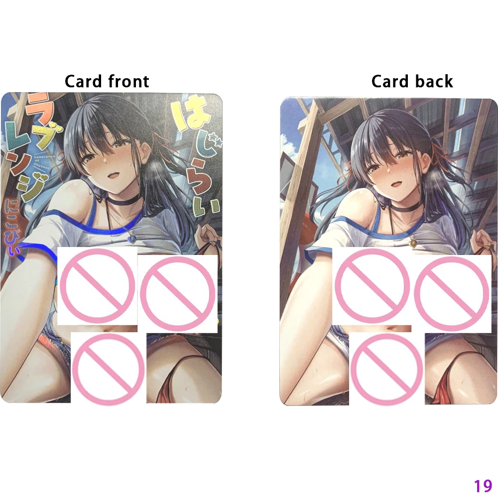 Newest Anime Sexy Fully Nude Card Fat Buttocks Ample Breasts Beauty Collection Card Refractive Color Flash Otaku Gifts 63*88mm