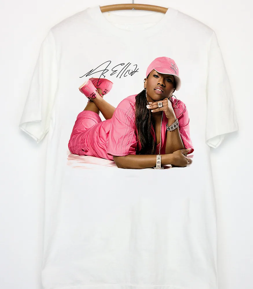 Missy Elliott rapper HOT NEW white T-shirt short sleeve All sizes 1F308 Anime pattern clothing high quality 100% cotton 