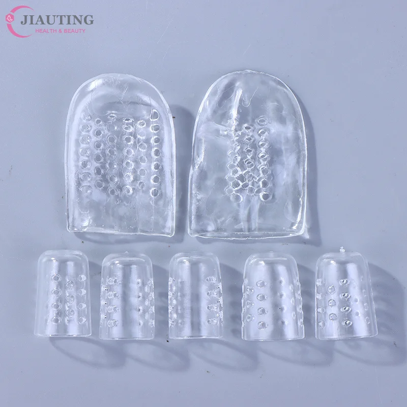 30 unidades/pacote protetores de dedo do pé de silicone feminino salto alto anti-fricção tamanho duplo grande & pequeno dedo do pé cobre para bolhas e aliviar a dor