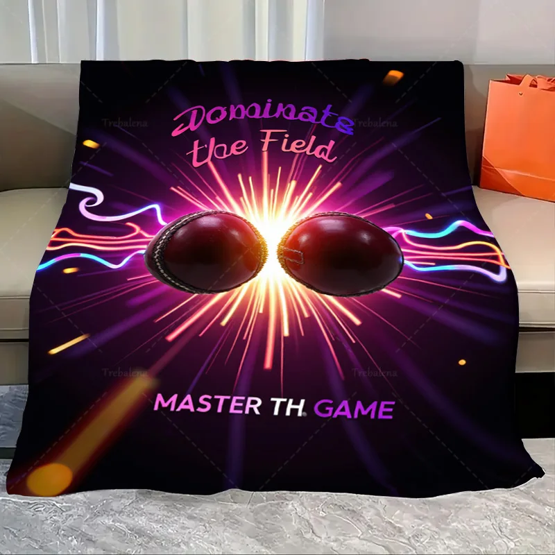 قطعة واحدة من بطانية الفانيلا "Master the Game: بطانية كرة القدم لمحبي الرياضة - تهيمن نمط الميدان"
