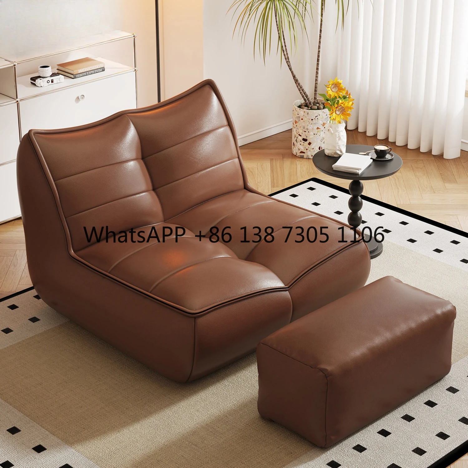 

Lazy sofa reclining and sleeping bedroom small sofa balcony living room leisure single tatami retro bean bag sofa
