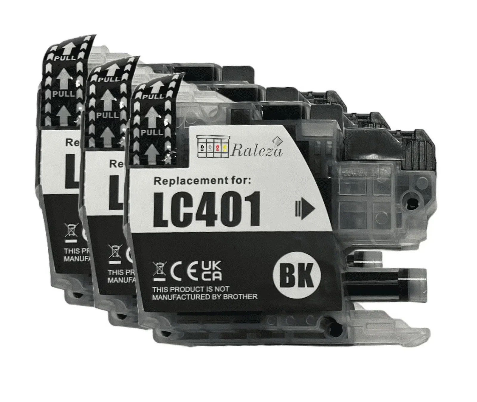 Ink Printer Cartridge for Brother MFC-J1010DW/MFC-J1170DW, Black, LC401 3 Pack