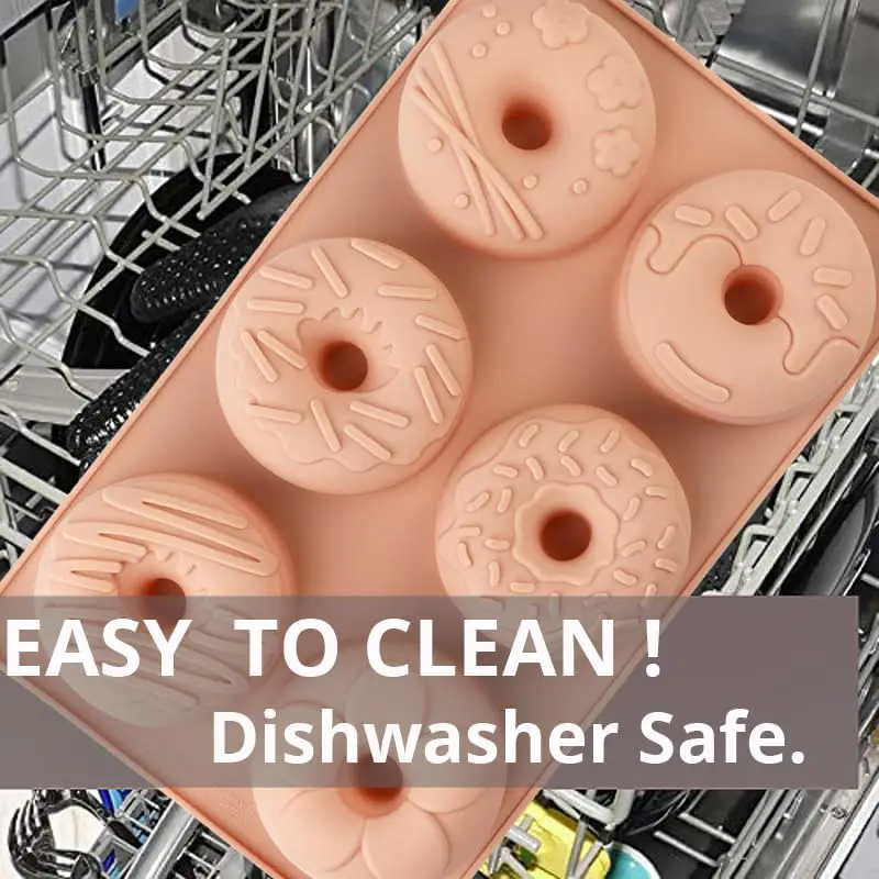 Poêles à beignets antiadhésives à 6 cavités, sans BPA, lavables au lave-vaisselle, en Silicone, résistantes à la chaleur, pour friteuse à Air, outils de cuisson