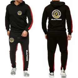 2024 New Men Bultaco Cemoto Motorcycles Autumn Men Solid Color Set Brand Fashion Hoodie Brand Pant Casual Jogger Sweatshirt Suit