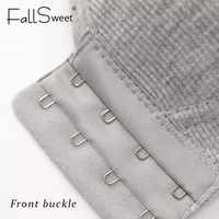 Fallsweet Seamless Front Closure Bra For Women Solid Wire-Free Push Up Bralette Full Coverage Fixed Cups Comfortable Underwear - Image 5