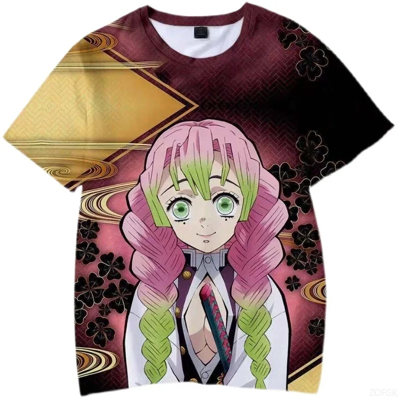 اليابانية أنيمي شبح القاتل بليد تي شيرت الكرتون الكبار الأطفال فراشة النينجا فول الفحم جيرو ثلاثية الأبعاد مطبوعة قصيرة الأكمام #5