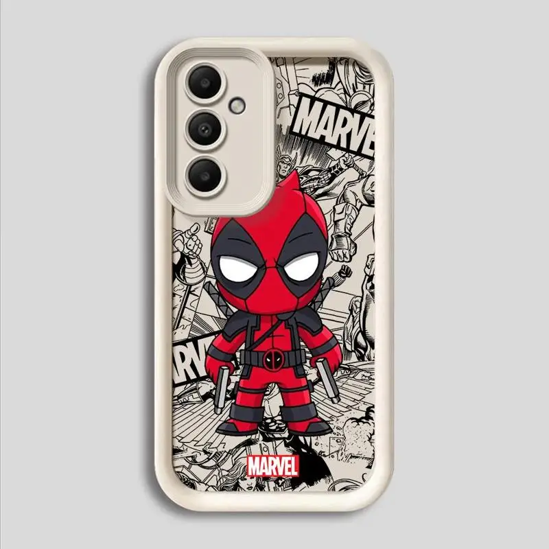 Phone Case for Samsung Galaxy A15 A25 A35 A55 A51 A71 A72 A73 A52 A52s A53 A54 5G TPU Silicone Soft Marvel Ironman Deadpool