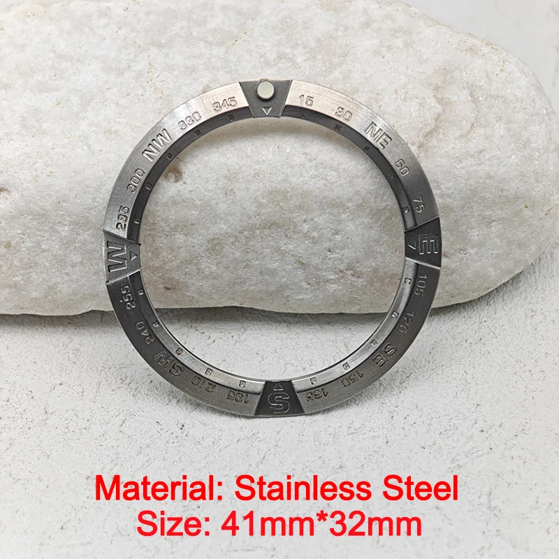 Mod 38 مللي متر عالية الجودة منحدر ساعة معدنية الحافة إدراج حلقة القطر الداخلي 30.5 مللي متر صالح GMT الرجال مشاهدة حالة تعديل أجزاء