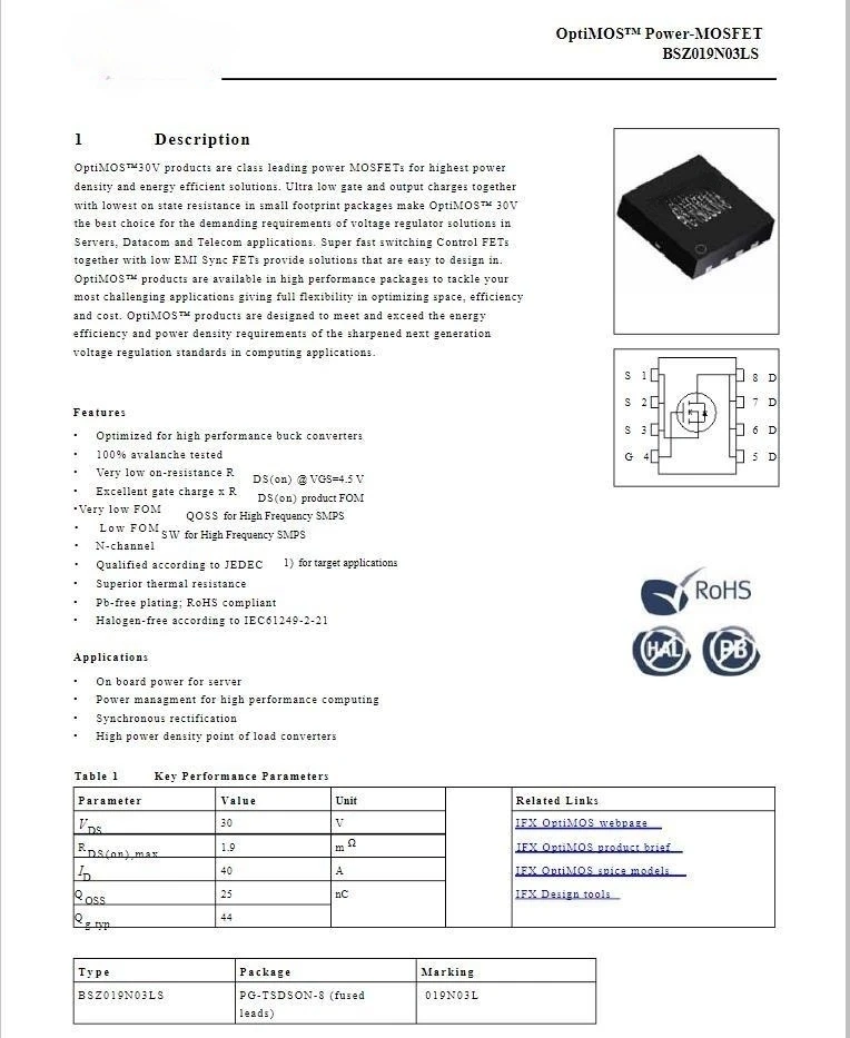 10 Uds BSZ060NE2LS 060NE2L BSZ060NE2L BSZ036NE2LS 036NE2L BSZ036NE2L BSZ034N04LS 034N04L BSZ034N04L BSZ019N03LS 019N03L 100% nuevo