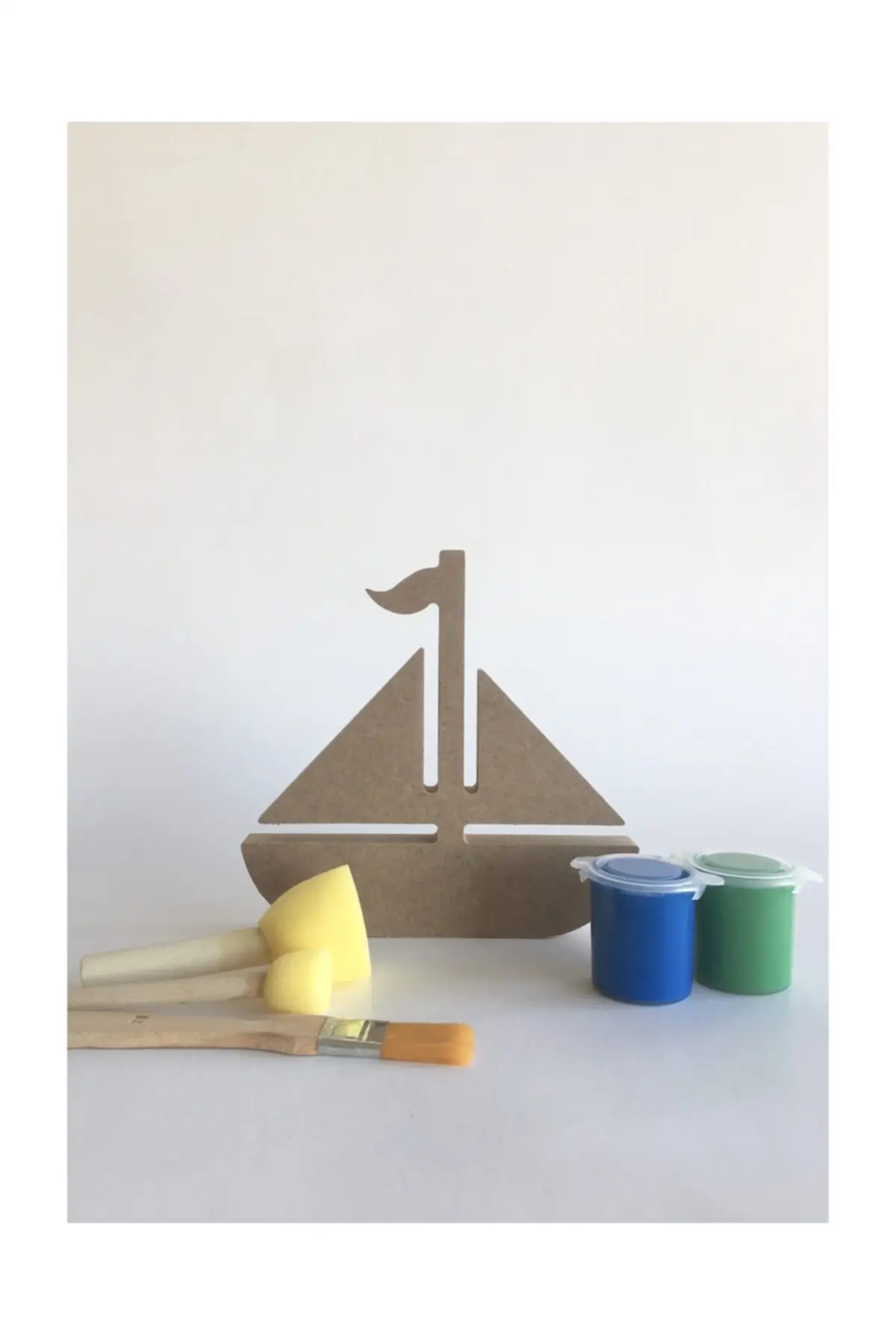 Hout Schilderen Set-Zeilboot