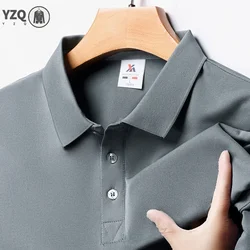 Men's Fashion Solid Short Sleeved Polo Shirt Summer Breathable Comfortable Top