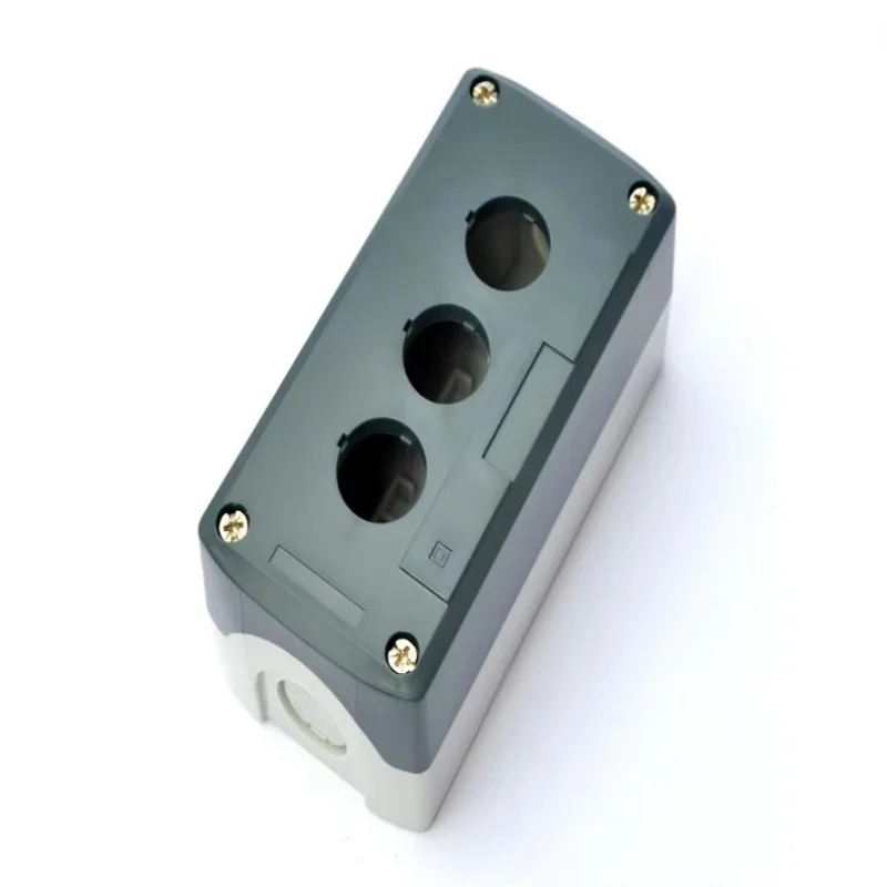 

SBX03 Gray Plastic 22mm Dia 3-Hole Push Button Switch Control Box Case