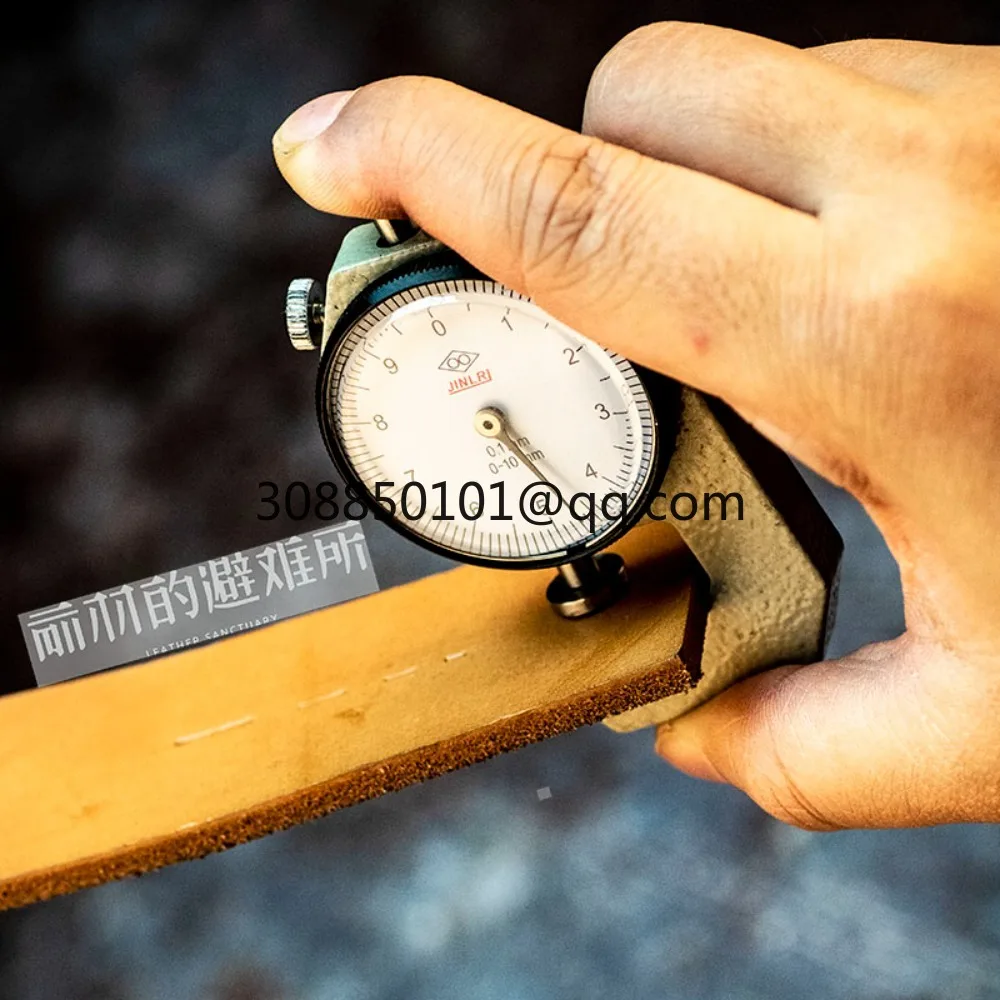 Leather thickness gauge, leather thickness measuring instrument, handmade DIY tool, accuracy to 0.1mm