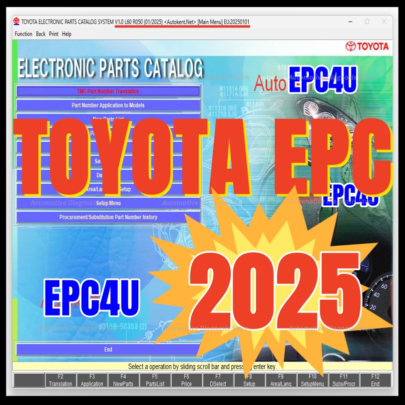 

2025 NEW EPC ALL REGIONS [01/2025] for Toyota, Lexus parts catalouge