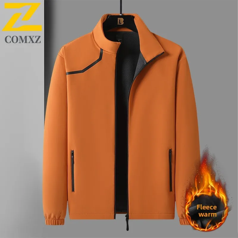 

Осень/Зима Мужская куртка с воротником-стойкой 2025 Новая уличная мягкая спортивная куртка на молнии Повседневная деловая куртка с воротником-стойкой