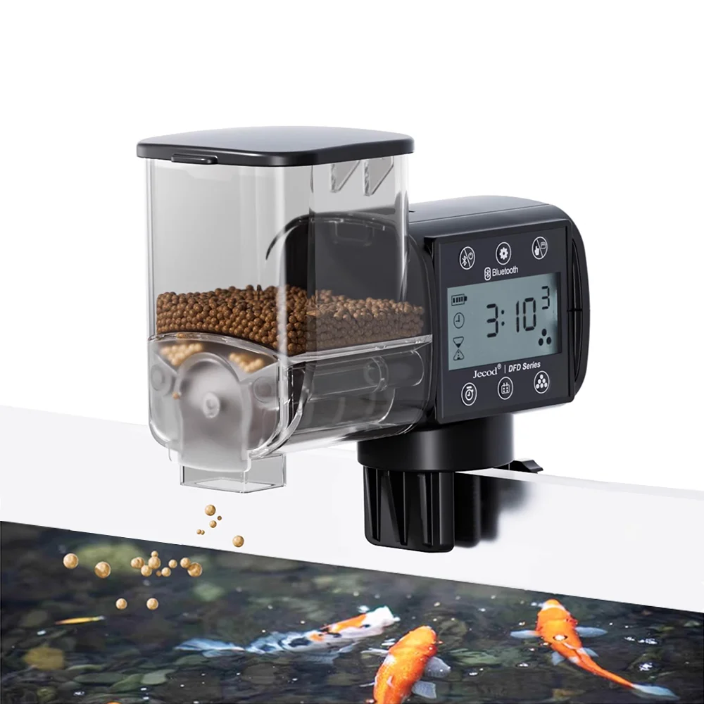 

Jebao Jecod Smart WiFi Aquarium Fish Feeder Automatic Timer Remote Control Precision Feeding for All Fish Tank Sizes