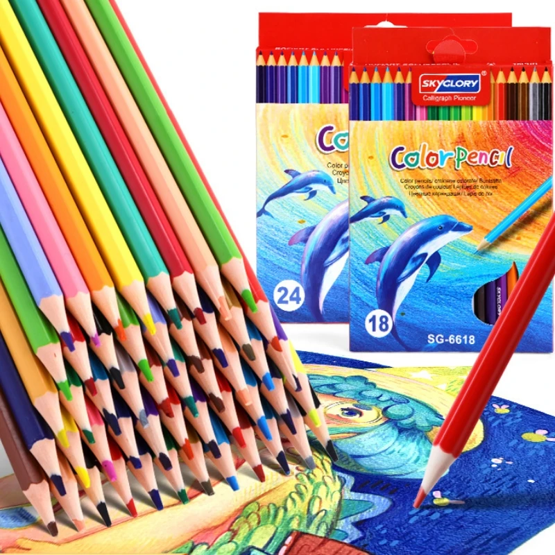 

Colored Pencils Kids Student Drawing Pen Art Color Pencil set Drawing Stationery Color pens