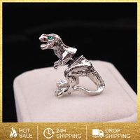 Trendy Alloy Dinosaur Shape Ear Stud Punk Earrings Unisex Fashion Punk Personality Earring Hook Jewelry Accessories