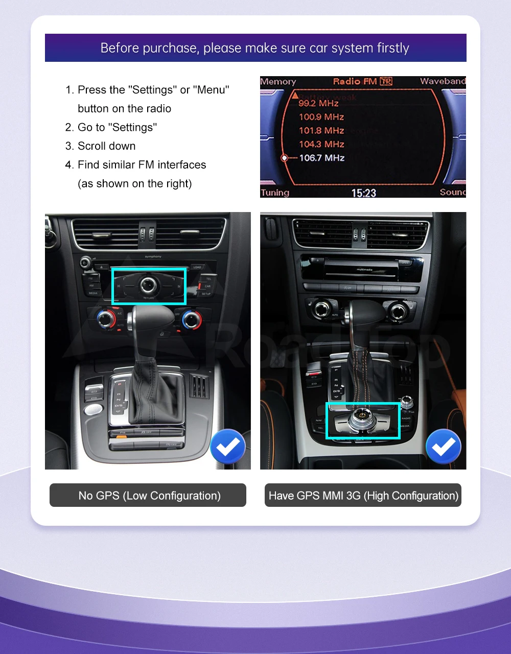 Kabelloses Carplay für Audi A4 B8 A5 Q5 2009-2015 Unterstützt Android Auto AirPlay Mirroring Rückfahrkamera USB Auto-Player – Detail 5