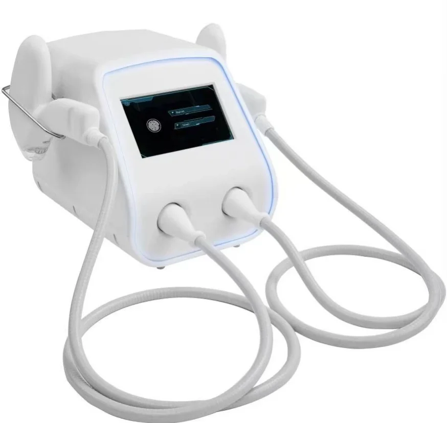 Portable 2 Handles for Skin Lifting Face and Body RF Laser Machine 2 in 1 Professional Instrument