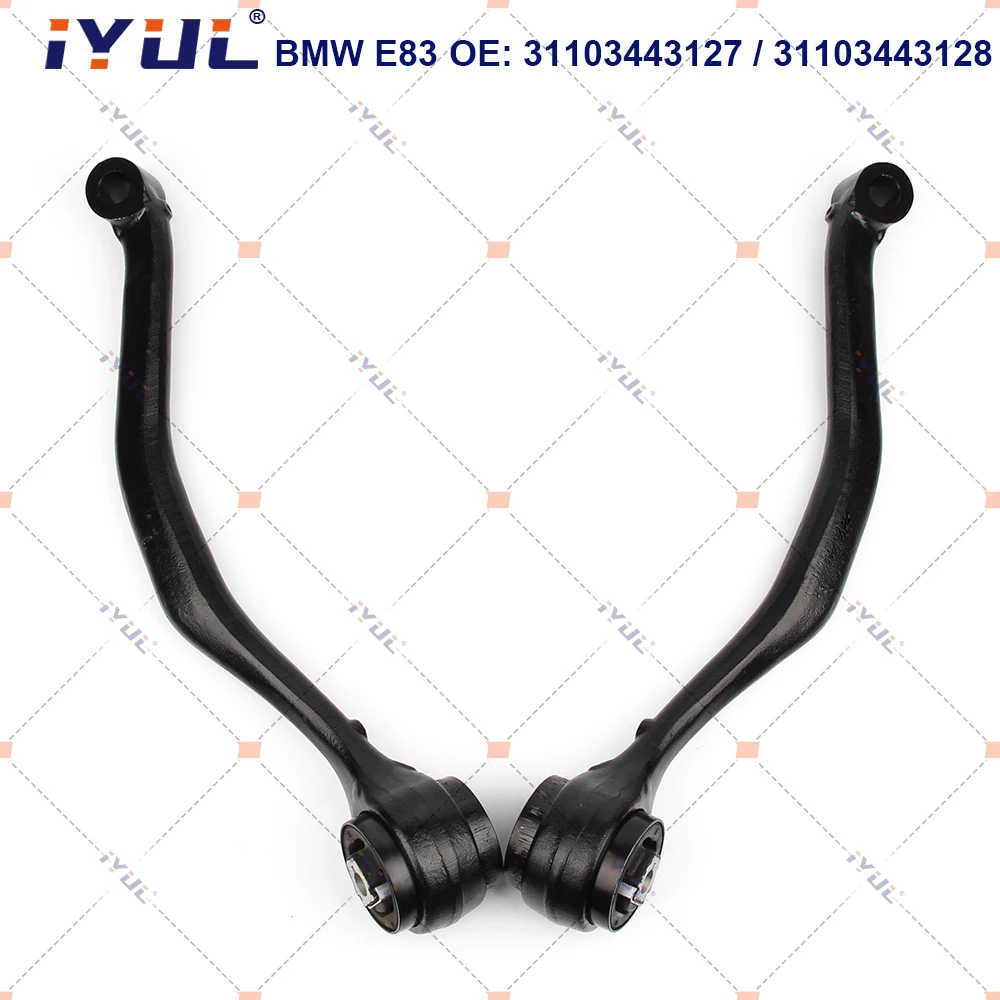 A Pair Front Lower Suspension Control Arm Curve For BMW X3 Series E83 2.0d 2.0i 2.5i 3.0d 3.0i xDrive 2007-2011