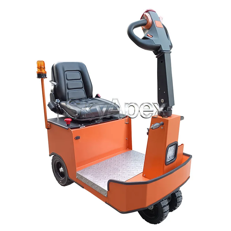 Ride-on Electric Tow Tractor Airport Luggage Transport Vehicle With Tow Hook  Traction Heavy Duty Logistics Handling Equipment