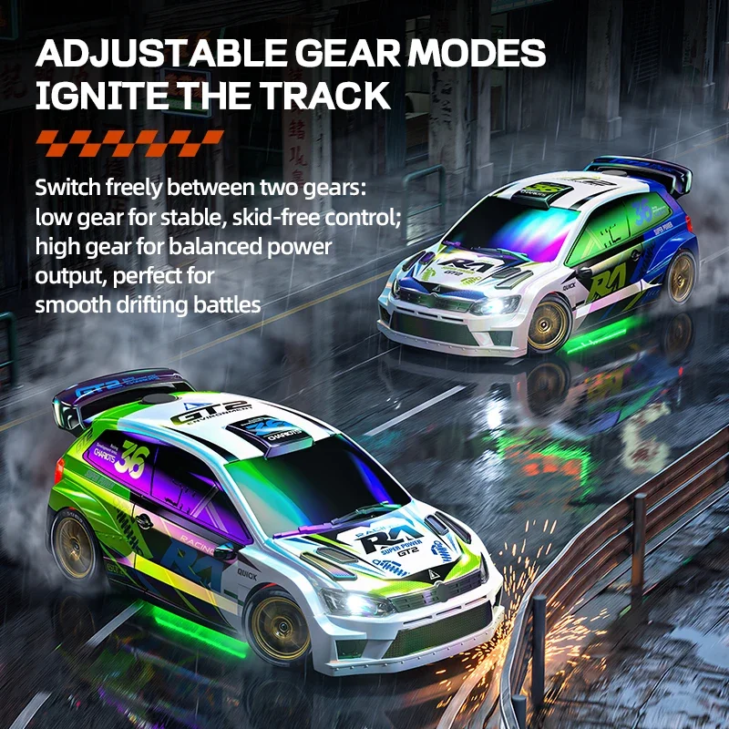 JJRC C8845 4WD RC Rally Car,2.4G Proportional Control,Water Mist Spray Effect,Drift RC Hobby Vehicle for Adult Enthusiasts