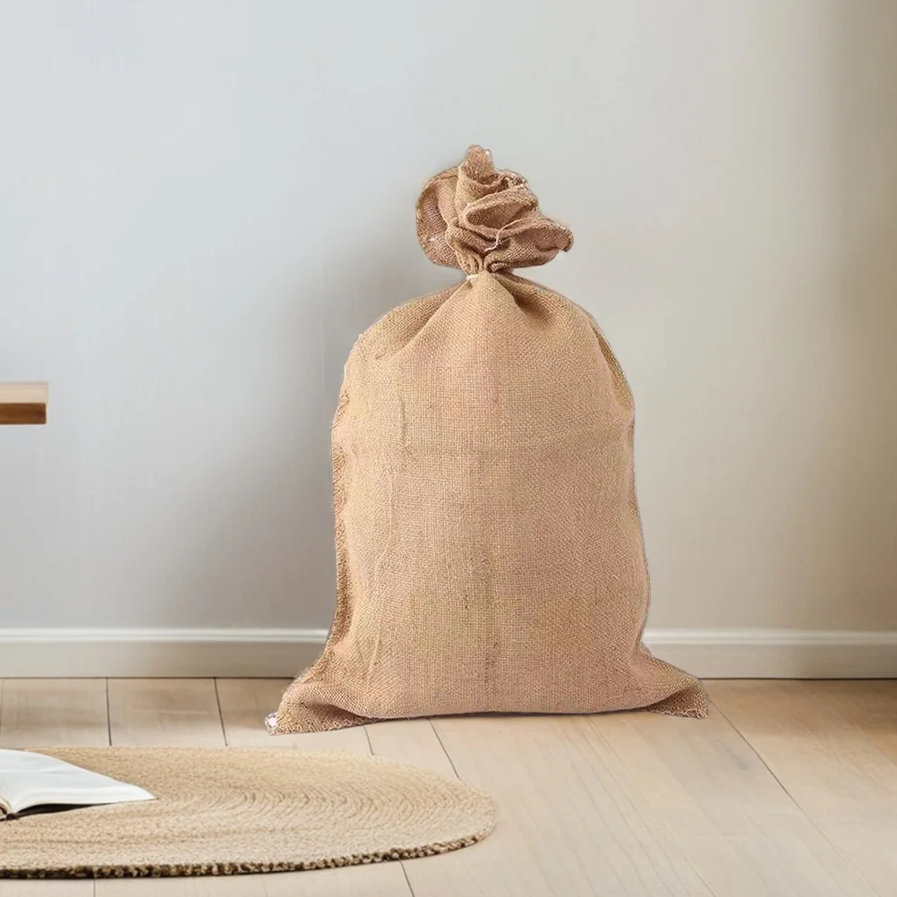 4 Stück Hochwasserschutzbeutel, Jute-Sackleinen-Sandsack für Kartoffelaufbewahrung, robuster Transport, Gemüsesack, Gartenarbeit, Außenbereich