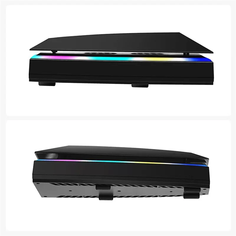 Para consola PS5, Base de ventilador de refrigeración superior, soporte enfriador de juegos con atmósfera RGB a prueba de polvo, iluminación colorida, ventas LED