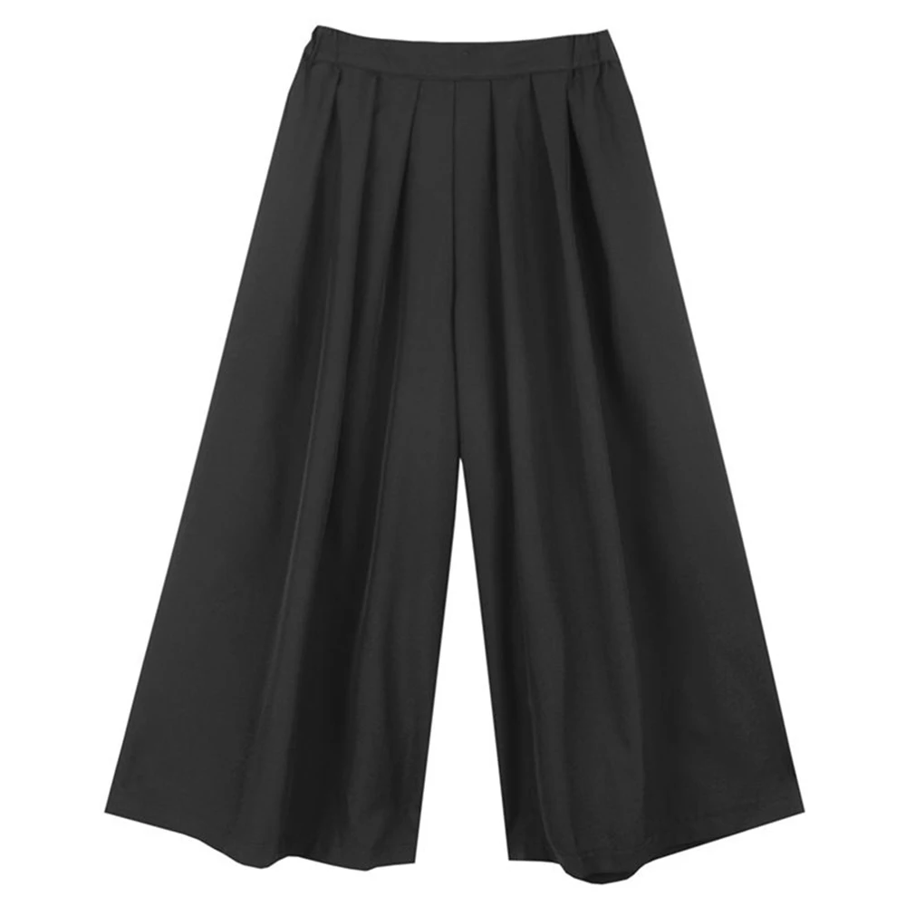 

Y2k Dark Pleated Plain Casual Skirt Pants Spring Genderless Streetwear Fashion Youth Outdoor Versatile Wide-Leg Pants Unisex New