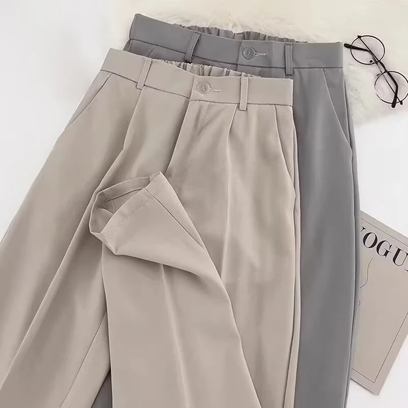 

Мужские эластичные брюки-палаццо с высокой талией, универсальные, зауженные, весенне-летние, тонкие, дышащие, удобные, повседневные