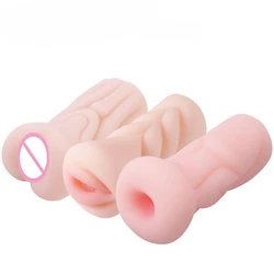 4D Realistic Deep Throat Male Masturbator Silicone Artificial Mouth Vagina Anal Erotic Oral Sex Masturbator Sex Toys for Men