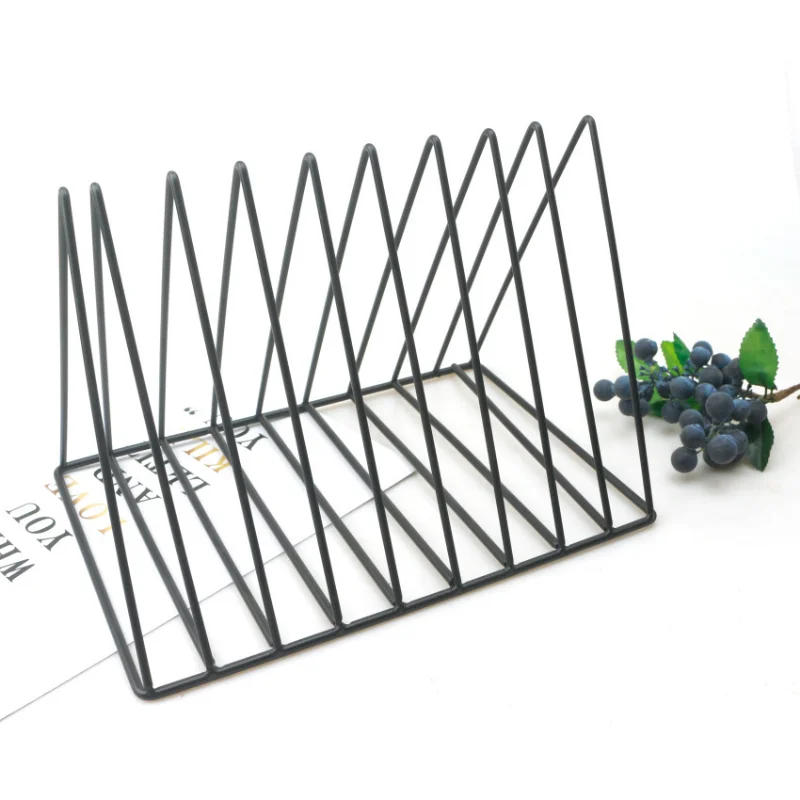 Luxury Bookshelf Rack Desktop Metal Book Block Office Newspapers Magazines Storage Holder Stand Scandinavian Decor Golden Shelf