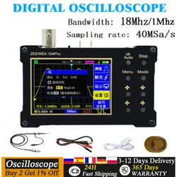 ZEEWEII DSO154Pro 320*240 Resolution 2.4in TFT Color Screen Digital Oscilloscope 40MSa/s Sampling Rate Support Signal Generator