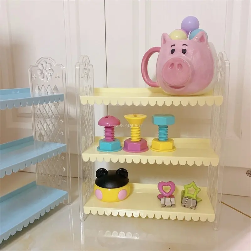 Desktop Organizing Storage Rack Girls Dormitory Storage Rack Children\'s Toys Dolls Blind Box Handicraft Decoration Display Stand