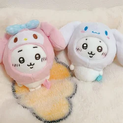 Kawaii Chiikawas Cosplay Kuromis Keychain Plush Accessory Adorable Anime Cinnamoroll Lovers Backpack Decorative Accessory Gift