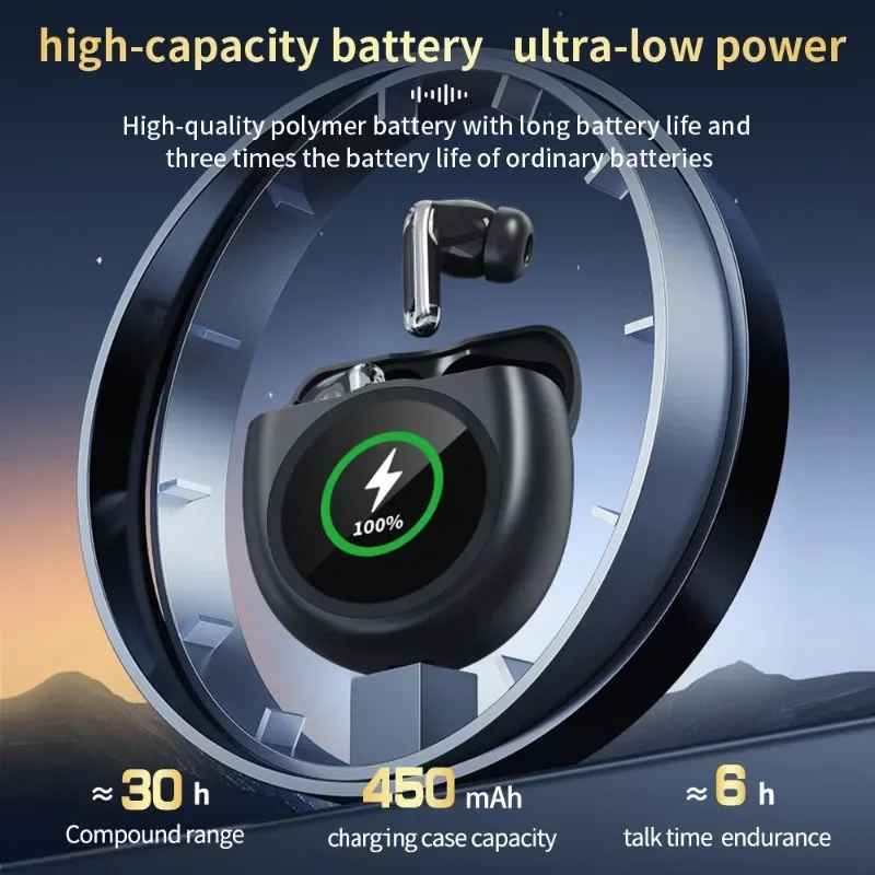 

Touch Screen Bluetooth Earphones ANC Noise Reduction TF Card Insert Support Multi-Function Headset for Phone Travel Office Use