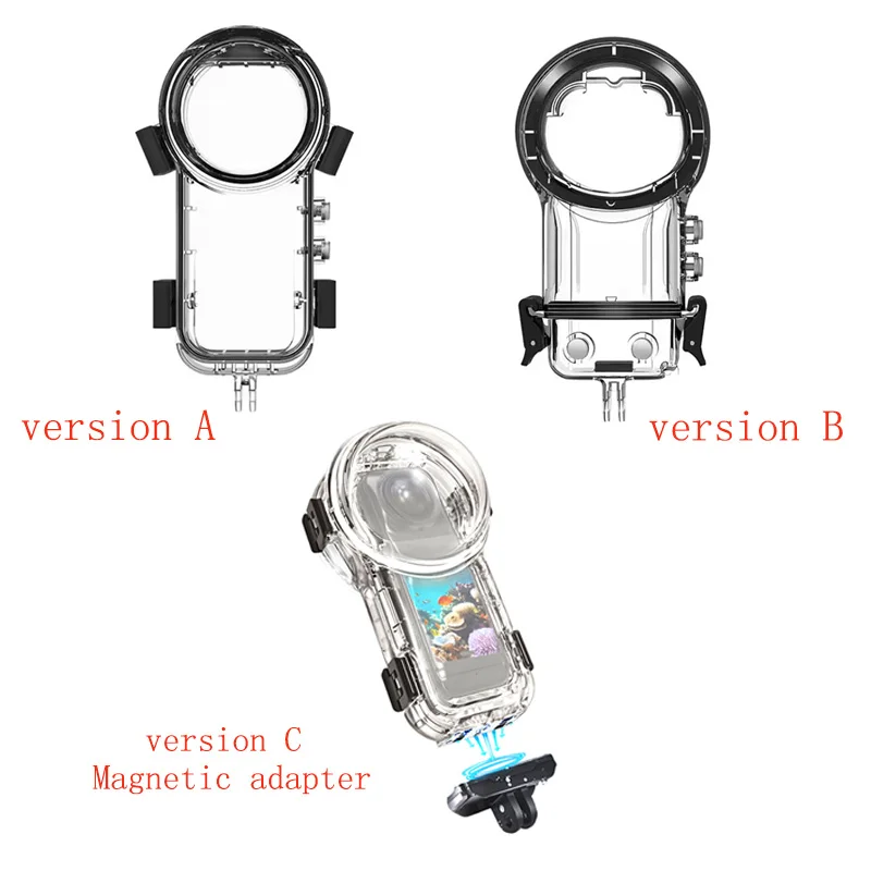 الغوص الحال بالنسبة Insta360 X5 غطاء مقاوم للماء تحت الماء حامي الإطار صندوق الغوص شل ل Insta 360X5 ملحقات الكاميرا