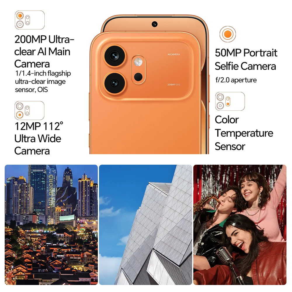 HONOR 600 5G Smartphone Versión EU Snapdragon 7 Gen4 Pantalla AMOLED de 6.57” 6400mAh 80W SuperCharge 8GB+256GB/512GB Cámara Ultra Nocturna con IA de 200MP Diseño Unibody de Metal NFC IP68 8