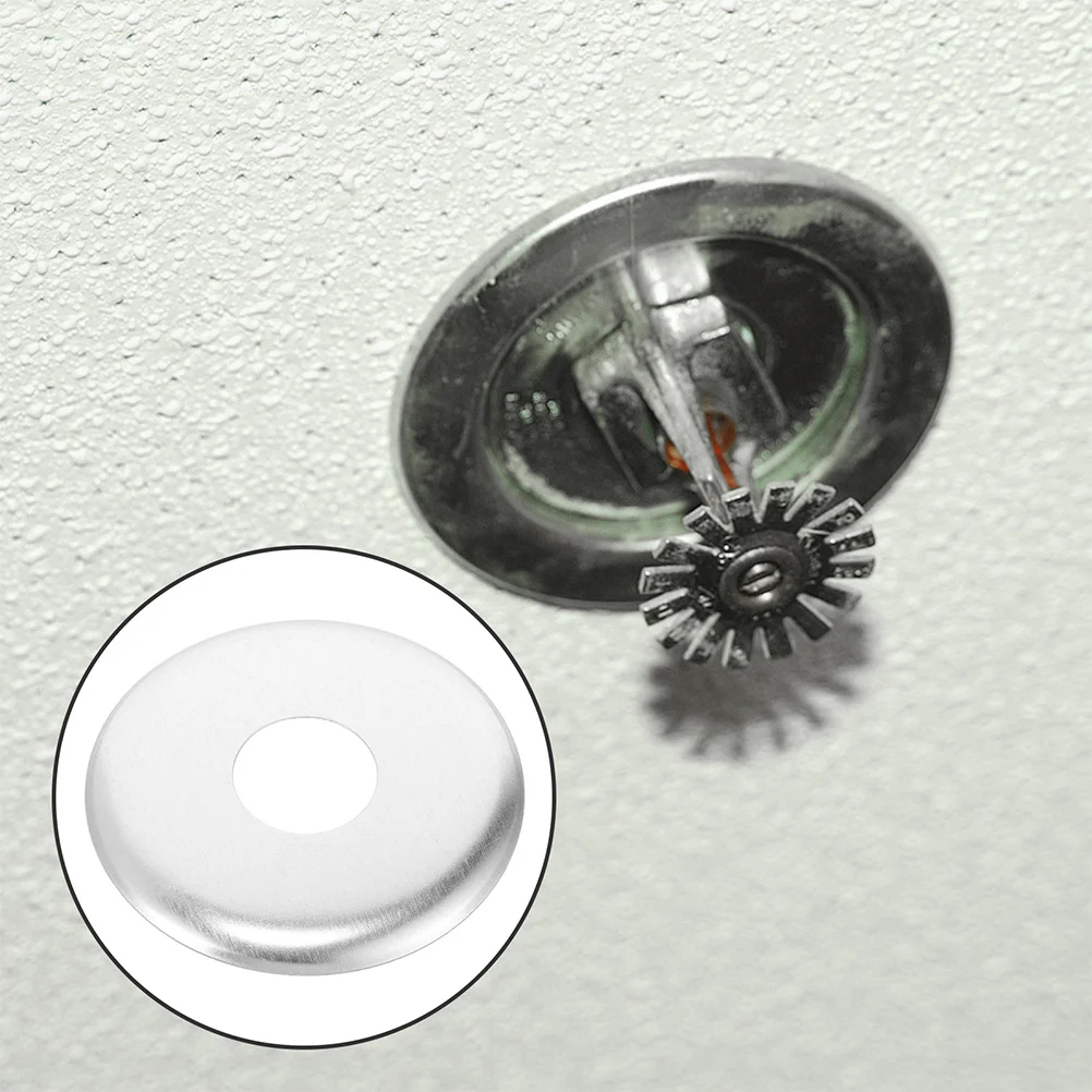 10pcs Fire Sprinkler Cover Stainless Steel Wall Split Flange Round Escutcheon Plate Waterproof Reusable Decorative Splash Guard