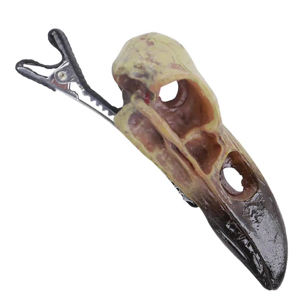 

Заколка для волос в виде черепа, креативная заколка-краб с черепом птицы на Хэллоуин, стильная заколка для волос для девочек, аксессуар для волос для выступлений и вечеринок, декоративная