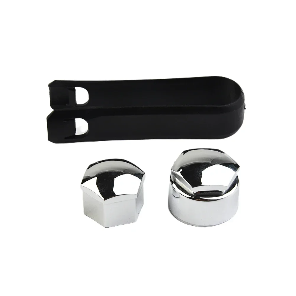 20Pcs 17mm Nut Cap Removal Tool Chrome Nut Cap Wheel Bolts Wheel Bolts Removal Tool For Any Car Auto Hub Screw Cover Bolt Rims